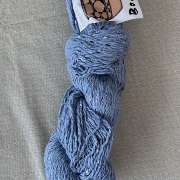 5 Hank Lot Classic Elite "Boda" Cotton Linen Yarn in Blues - Picture 3 of 6